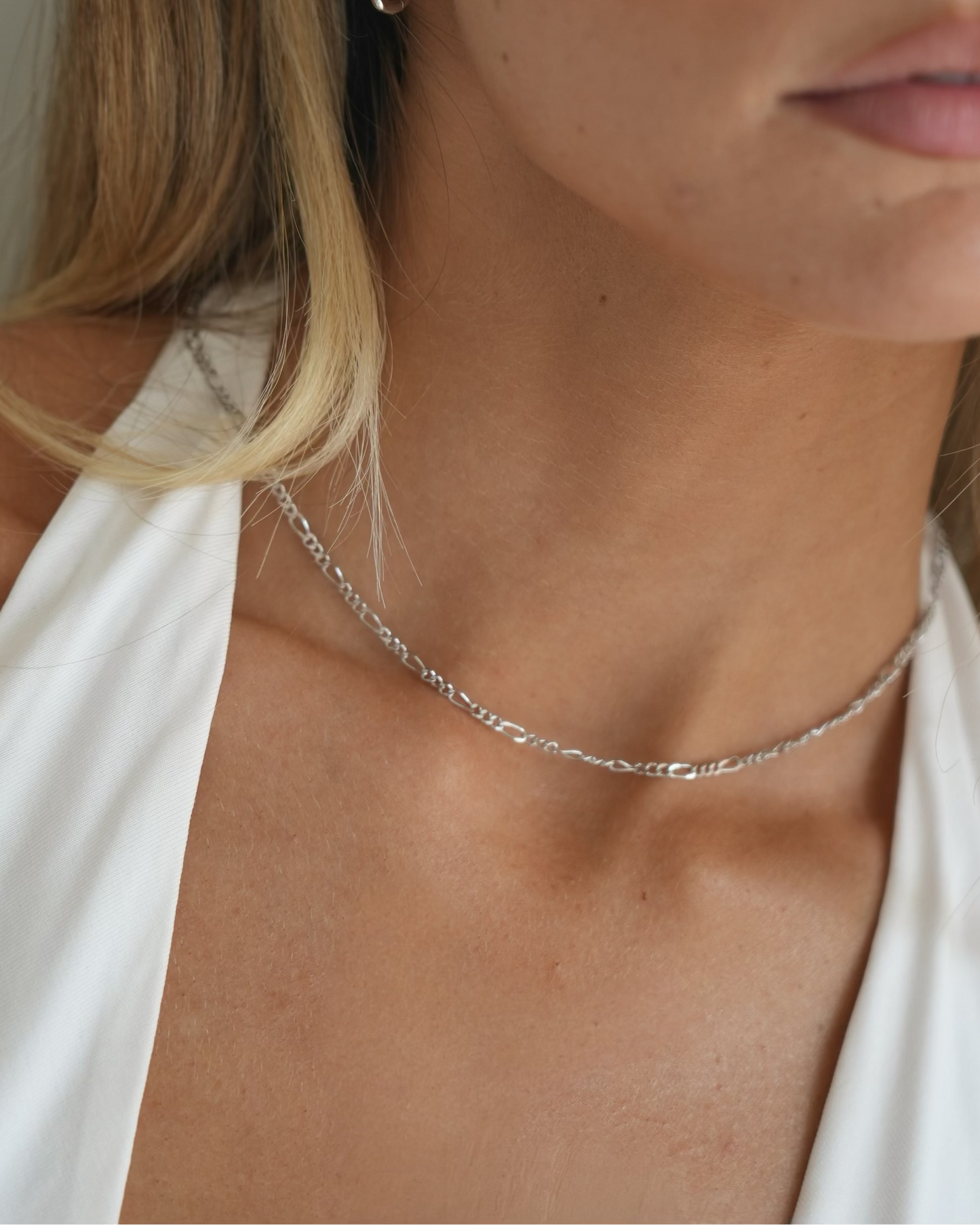 Figaro chain necklace - silver