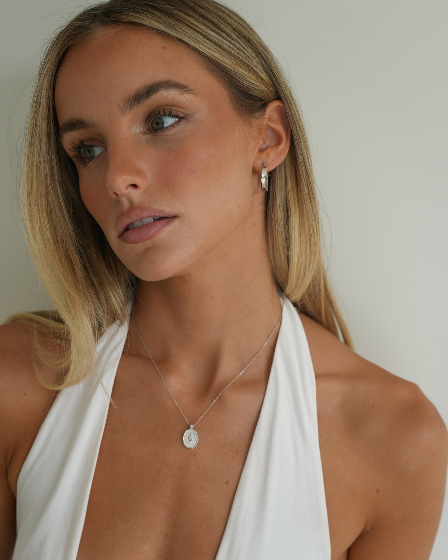 Tulip necklace - silver