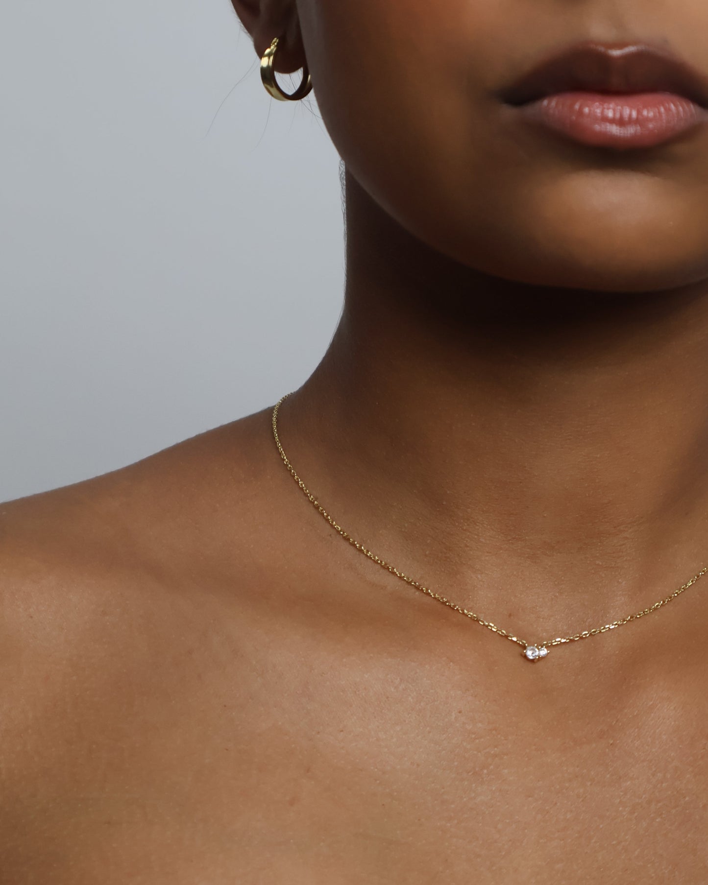 Rose necklace - gold