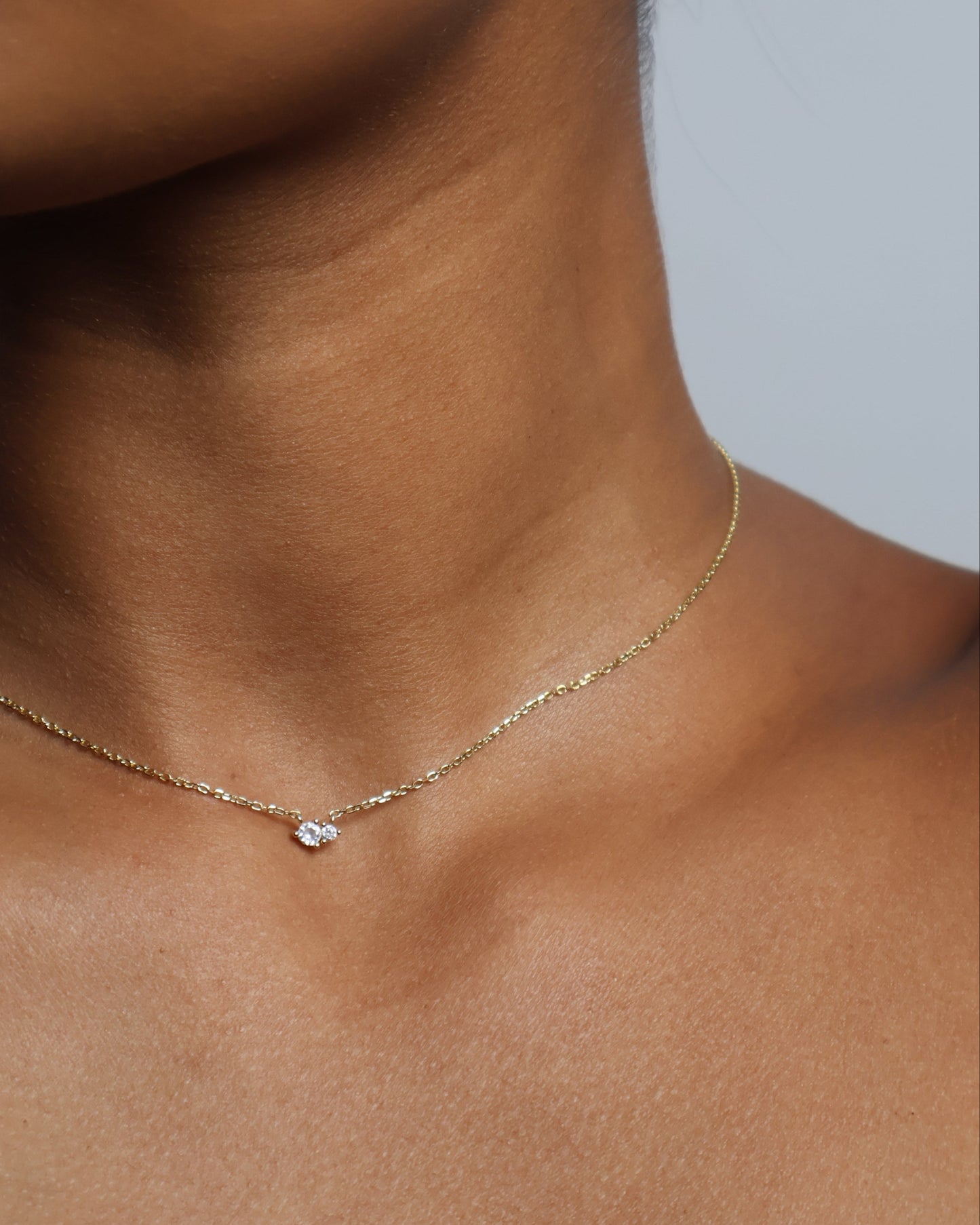 Rose necklace - gold