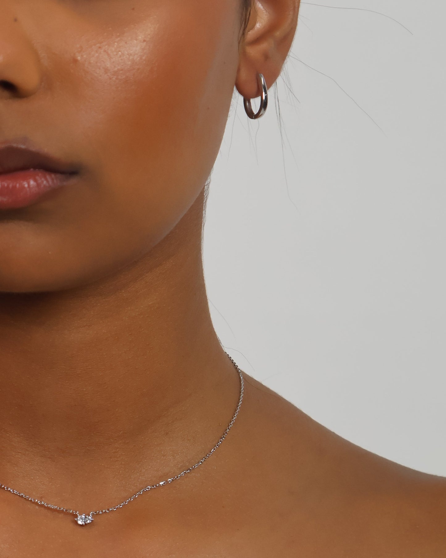 Rose necklace - silver