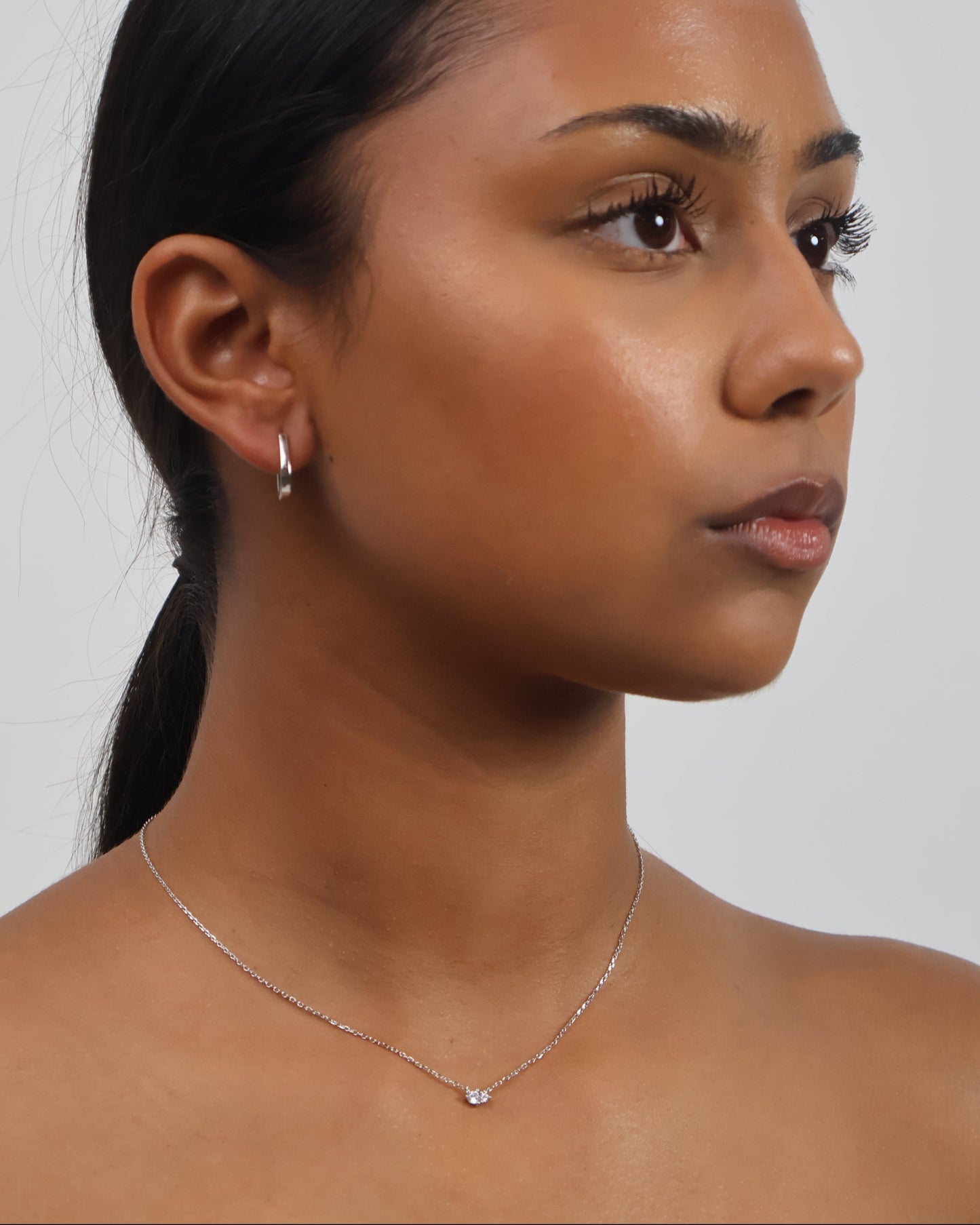 Rose necklace - silver