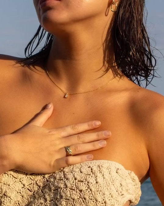 Classic drop necklace - gold