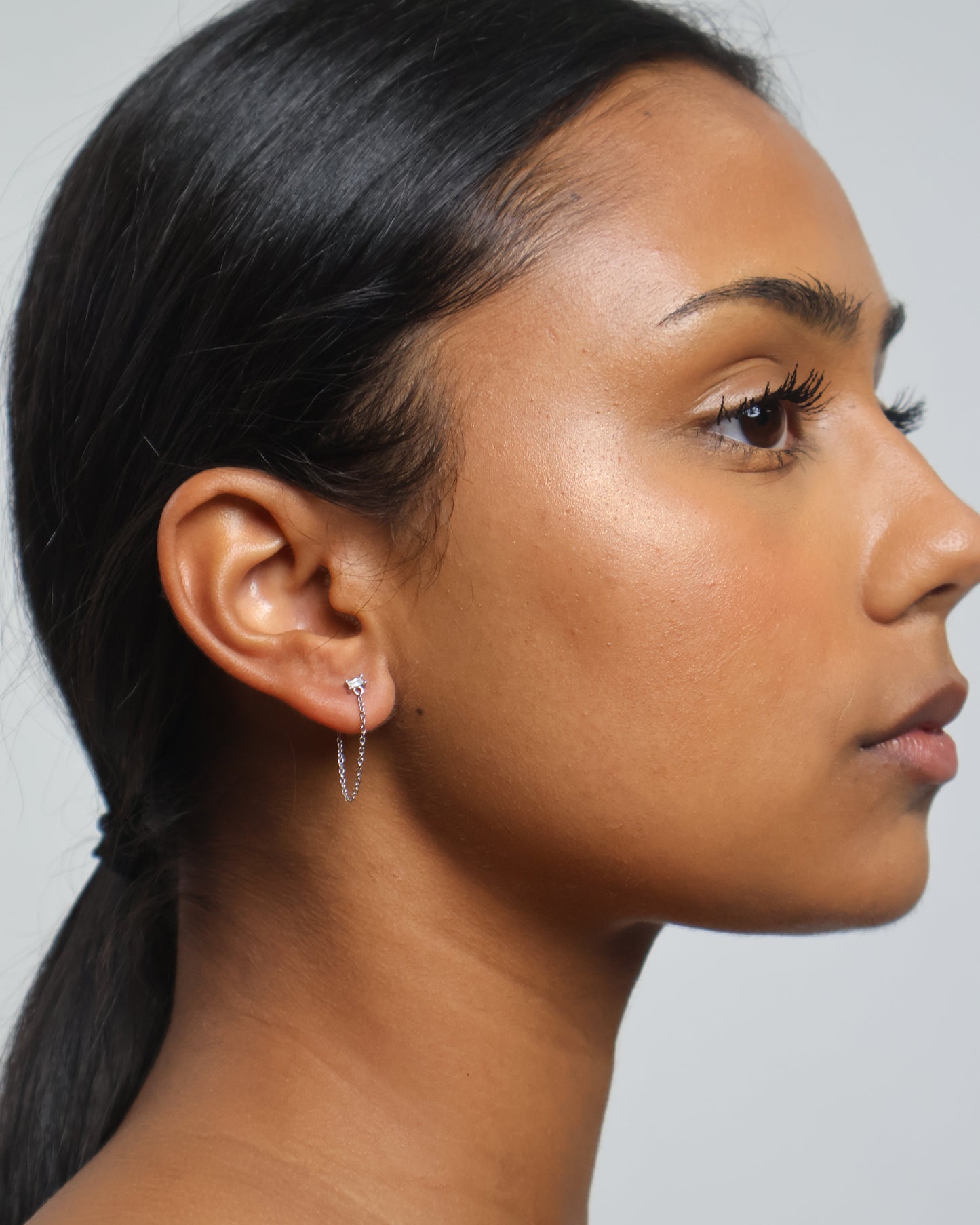 Classic chain earrings - silver