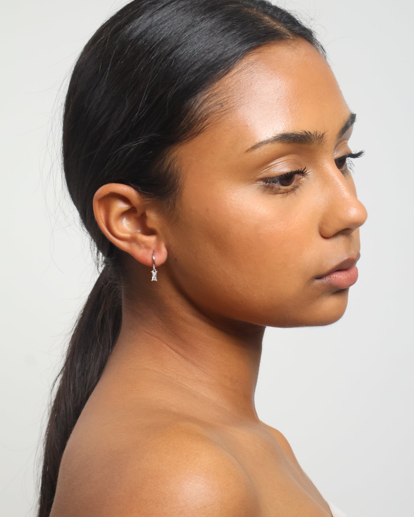 Classic drop earrings - silver