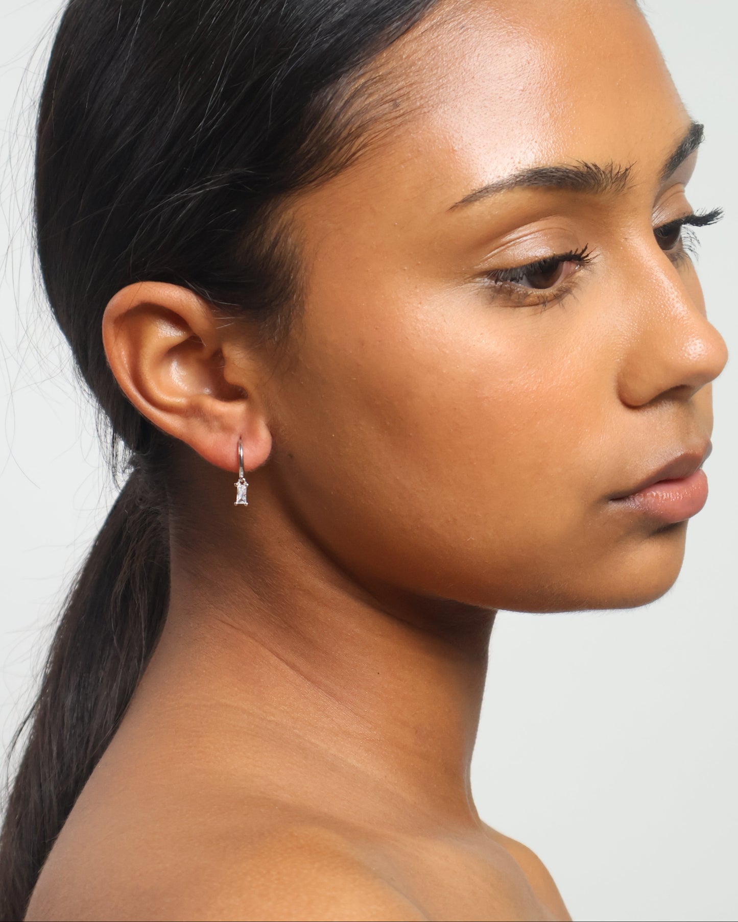 Classic drop earrings - silver
