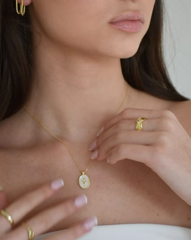 Tulip necklace - gold
