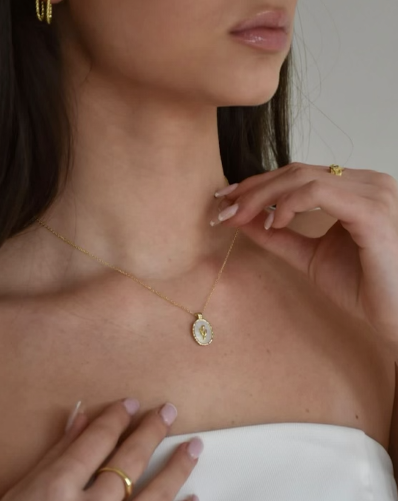 Tulip necklace - gold