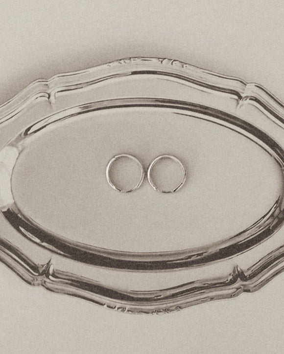 Petite hoop earrings - silver