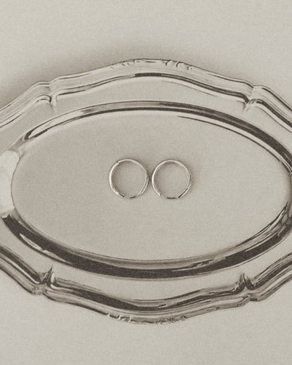 Petite hoop earrings - silver