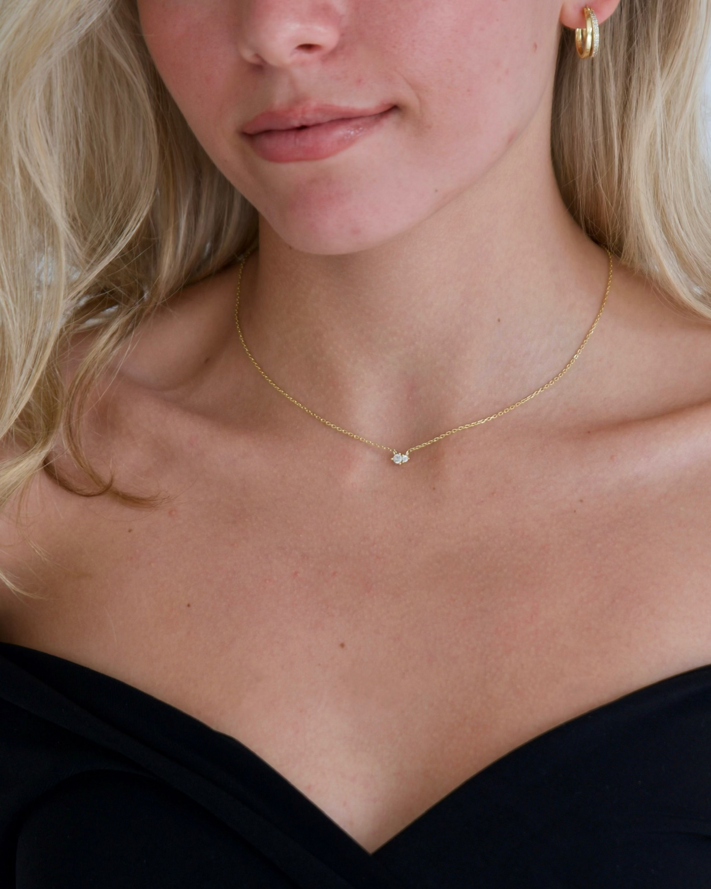 Rose necklace - gold