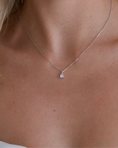 Classic drop necklace - silver