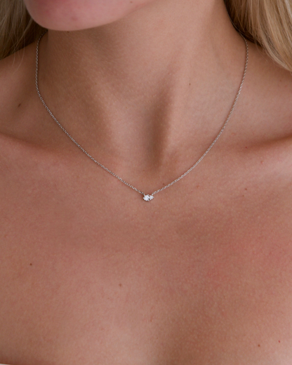 Rose necklace - silver