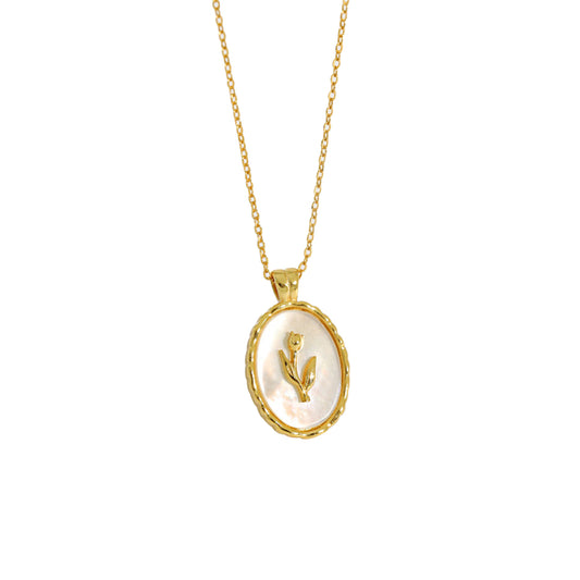 Tulip necklace - gold