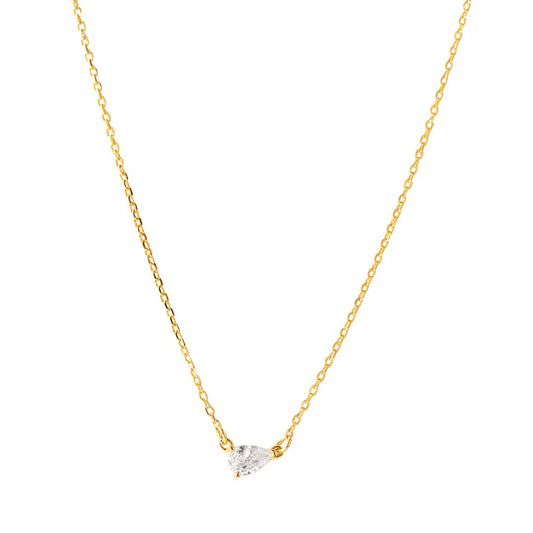 Classic pear necklace - gold