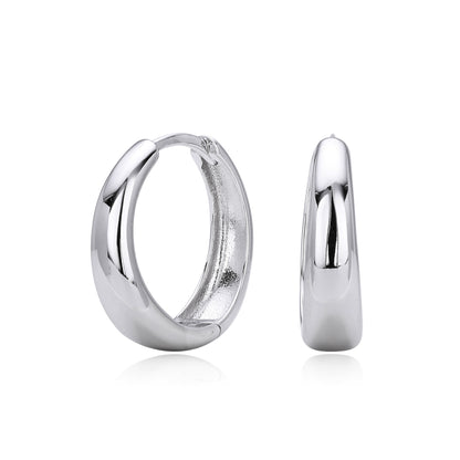 Petite hoop earrings - silver