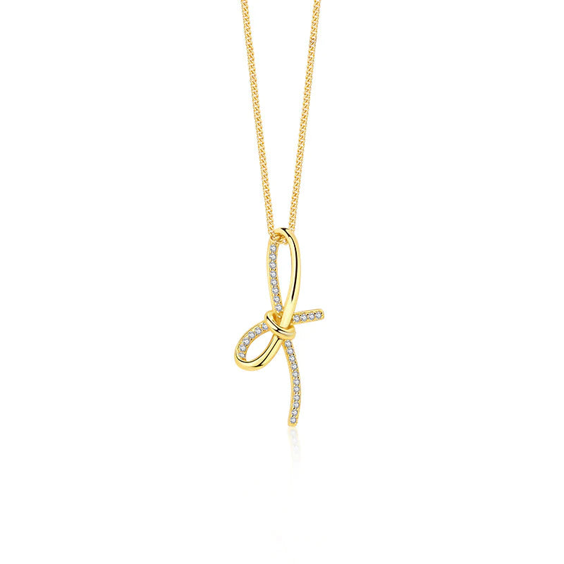 Bow necklace - gold