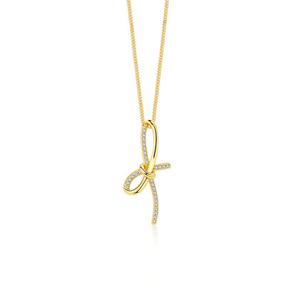 Bow necklace - gold