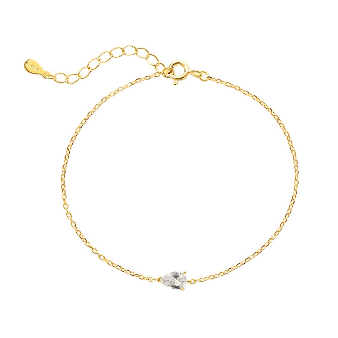 Classic pear bracelet - gold