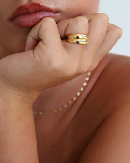 Double ring - gold