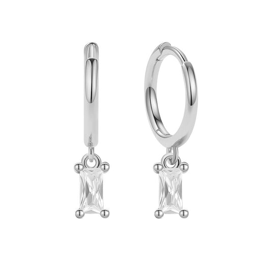 Classic drop earrings - silver
