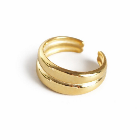 Double ring - gold