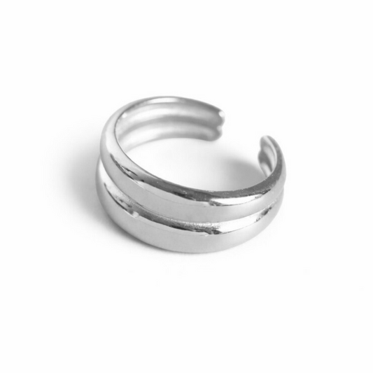 Double ring - silver