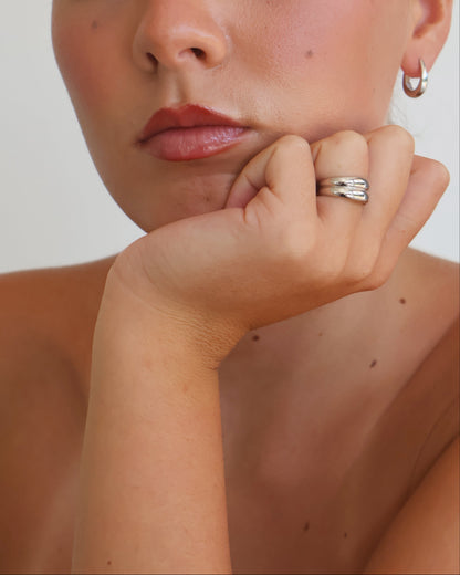 Double ring - silver