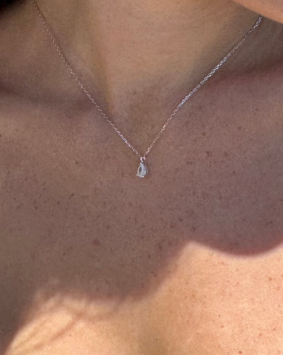 Classic drop necklace - silver