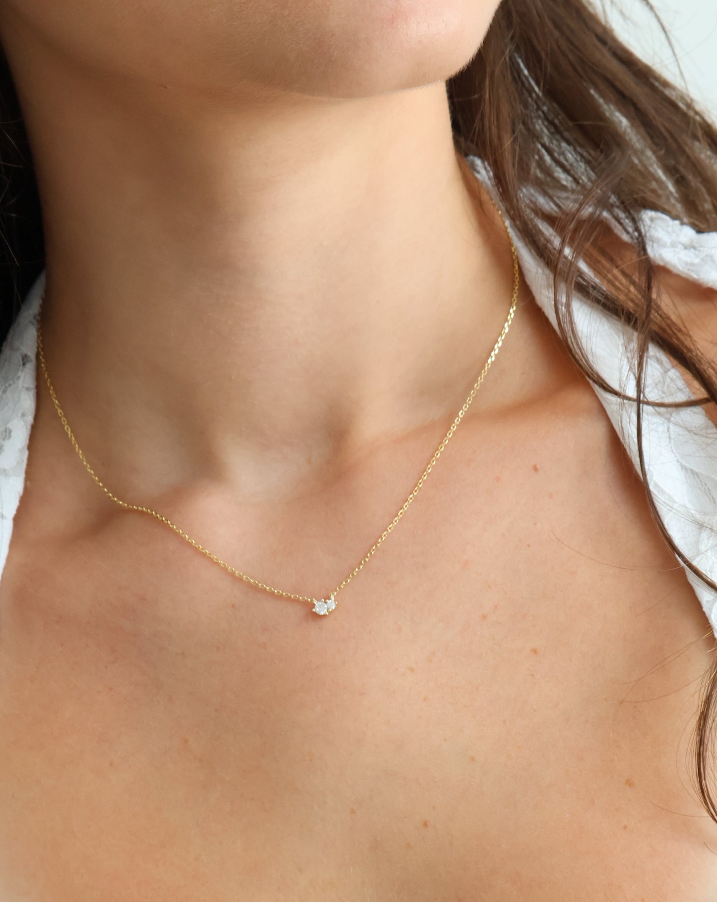 Rose necklace - gold