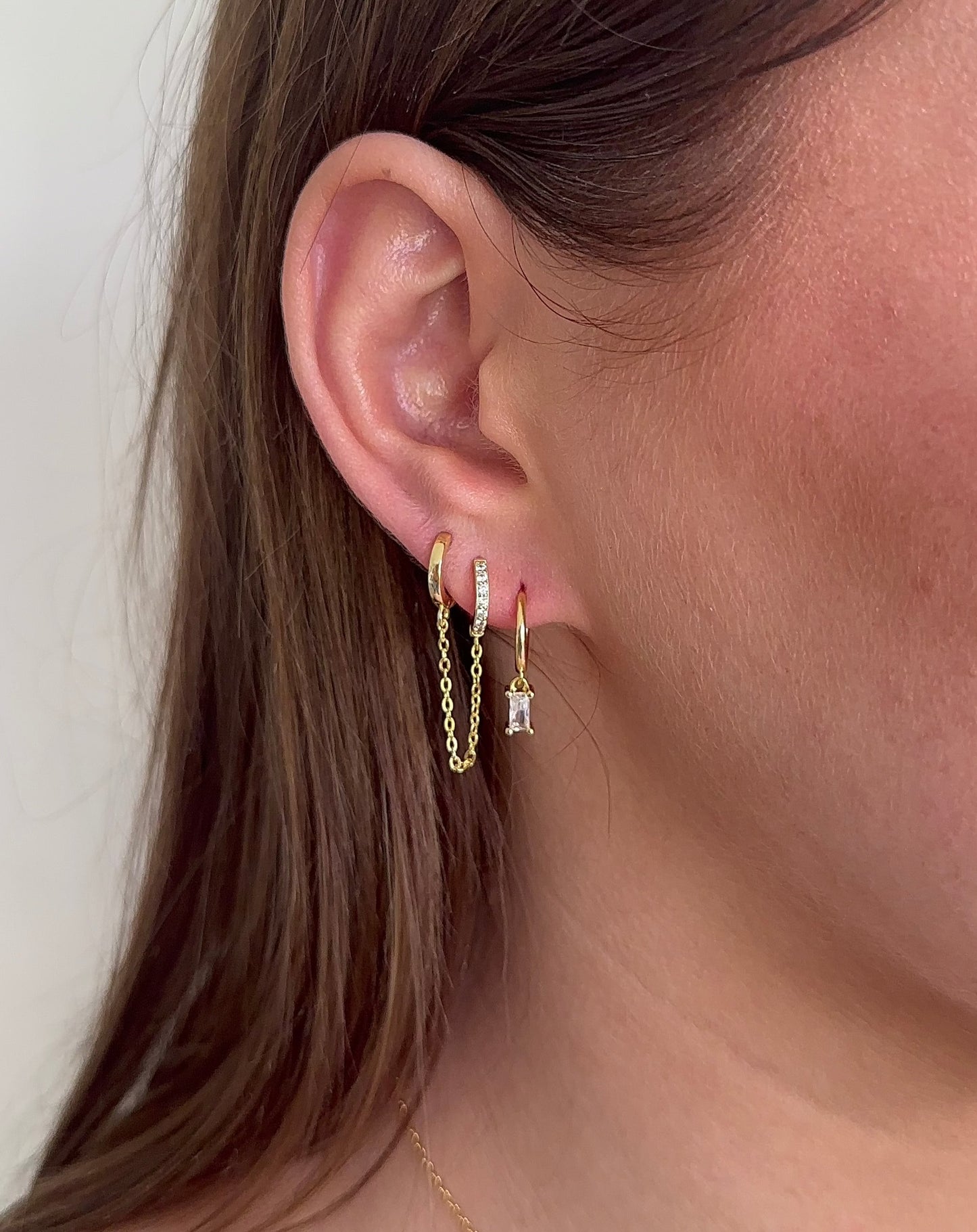 Classic drop earrings - gold