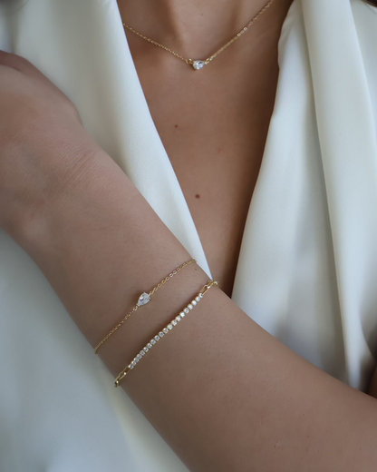 Classic pear bracelet - gold