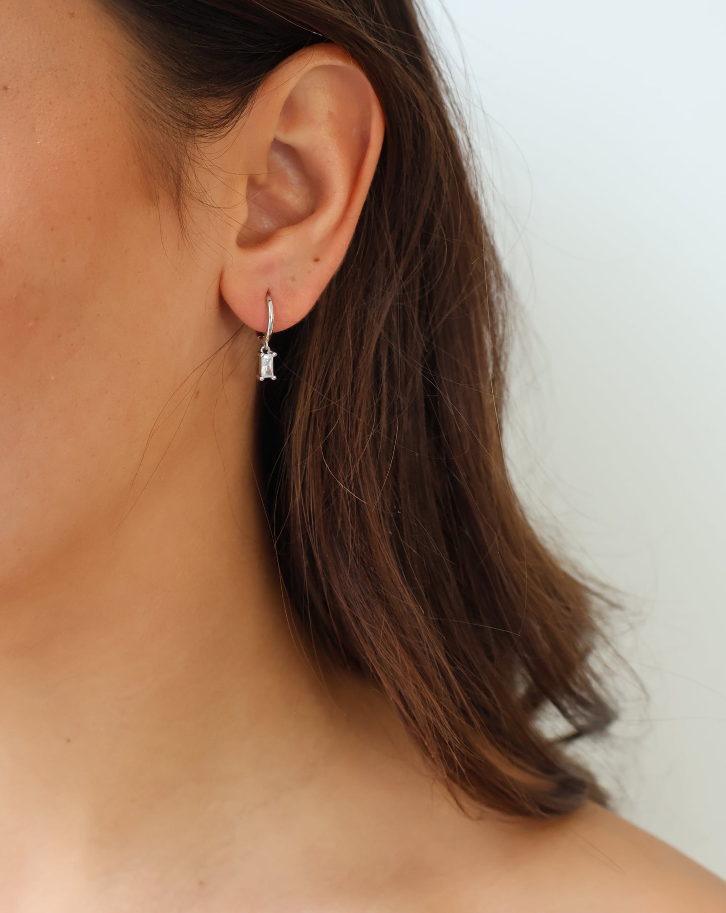 Classic drop earrings - silver