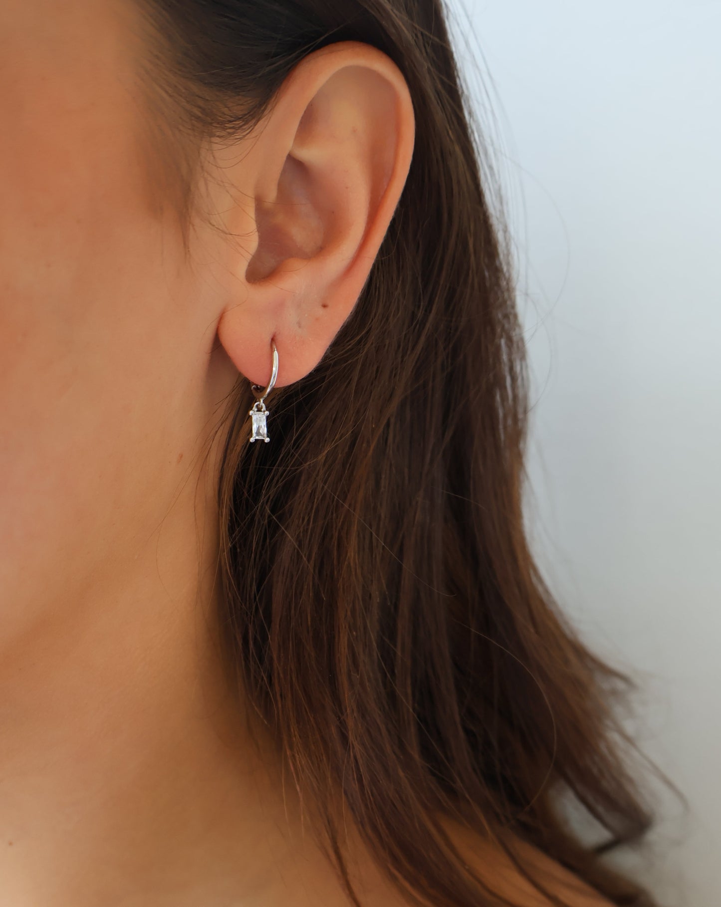 Classic drop earrings - silver