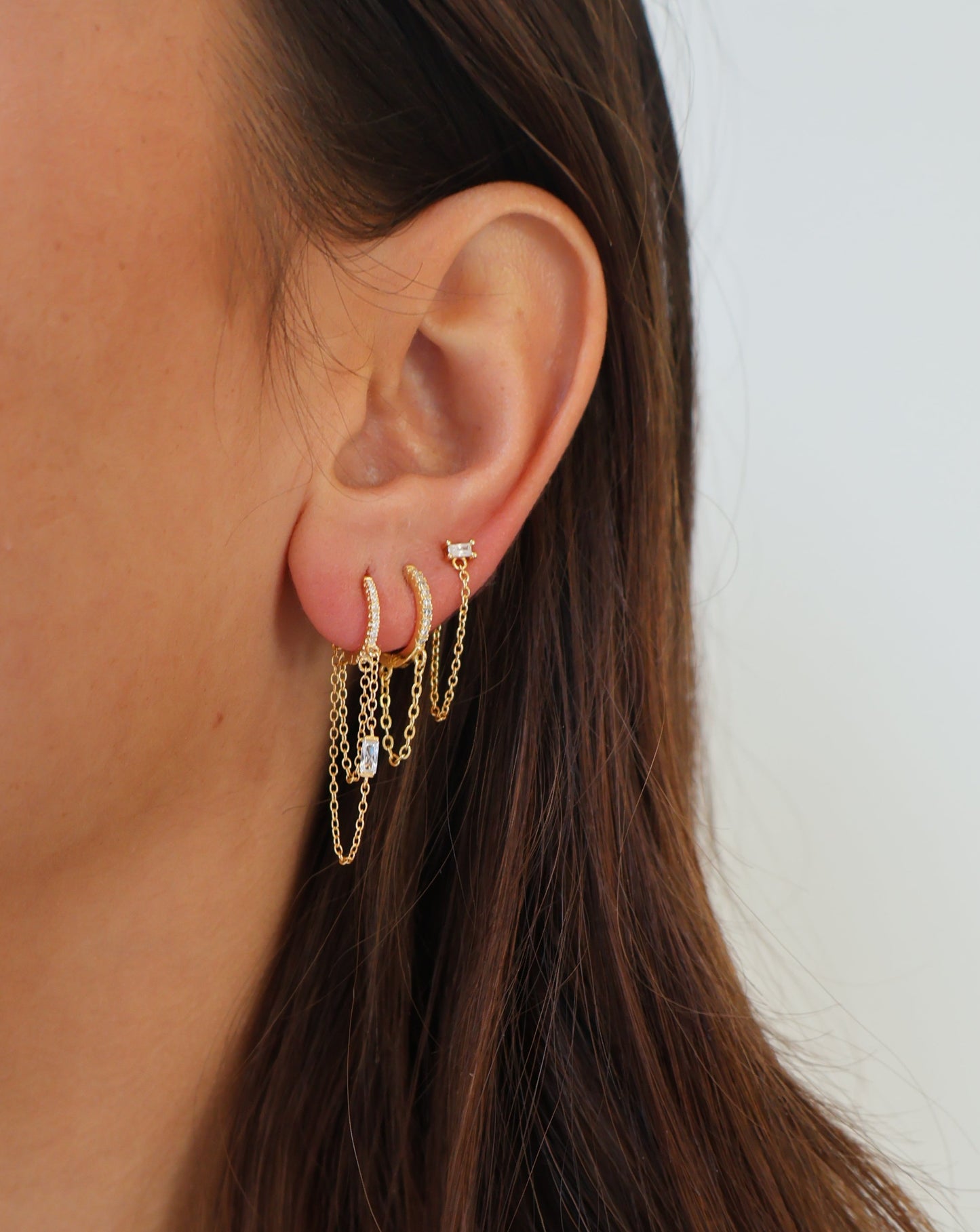 Classic chain earrings - gold