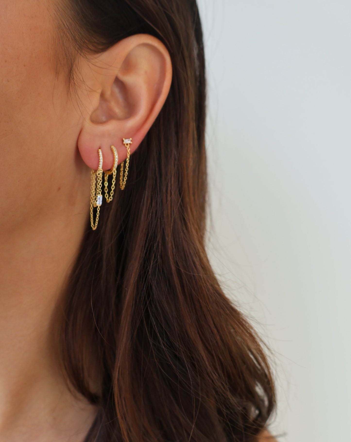 Classic chain earrings - gold