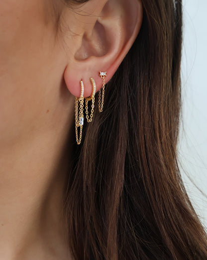 Classic chain earrings - gold