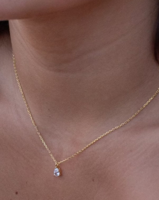 Classic drop necklace - gold