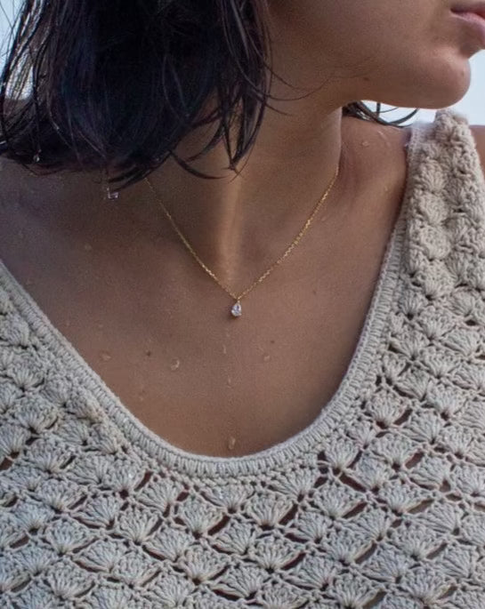 Classic drop necklace - gold