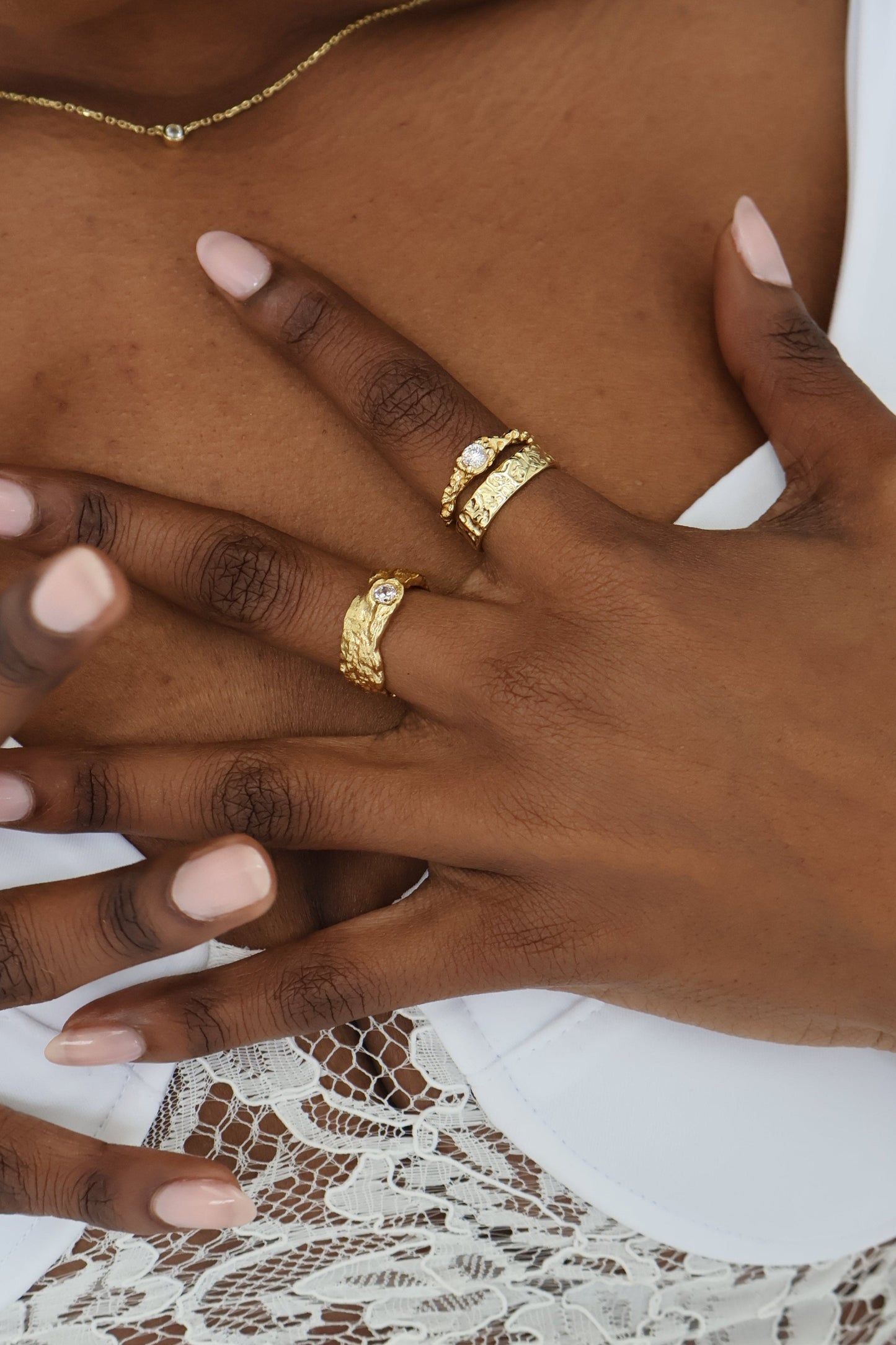 Textured ring - gold