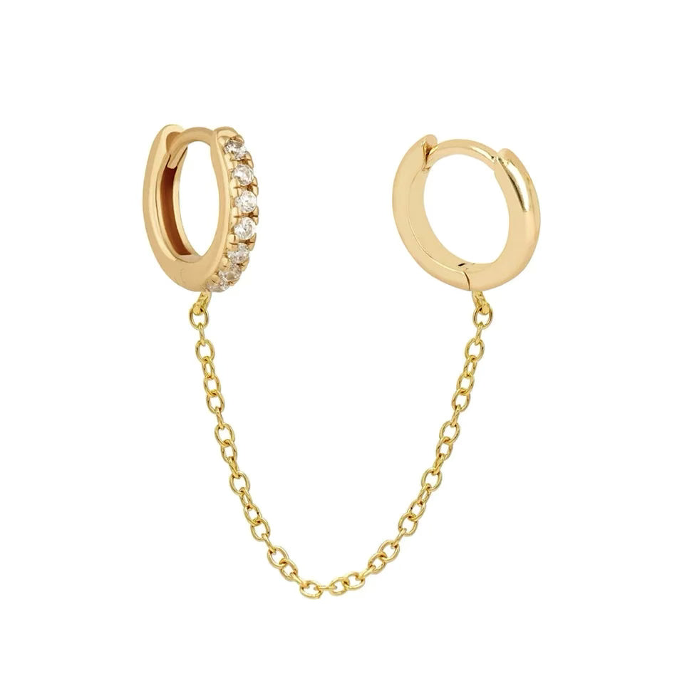 Adjoining earring - gold