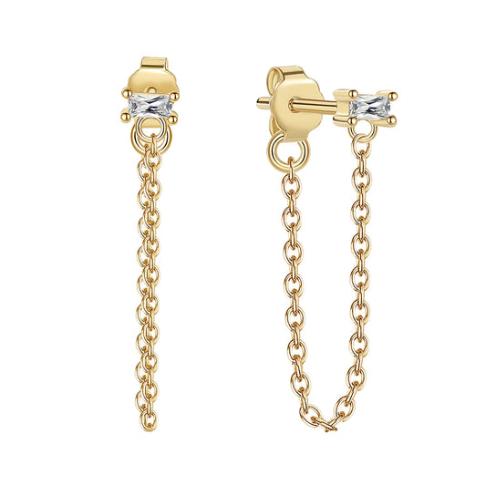 Classic chain earrings - gold