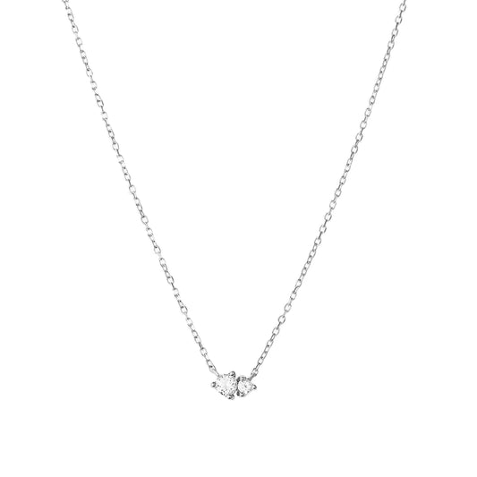 Rose necklace - silver