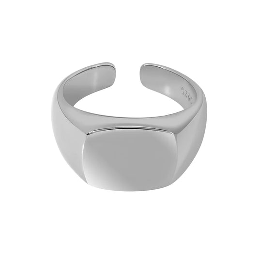 Chunky signet ring - silver