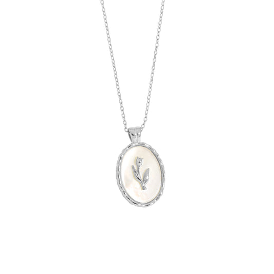 Tulip necklace - silver
