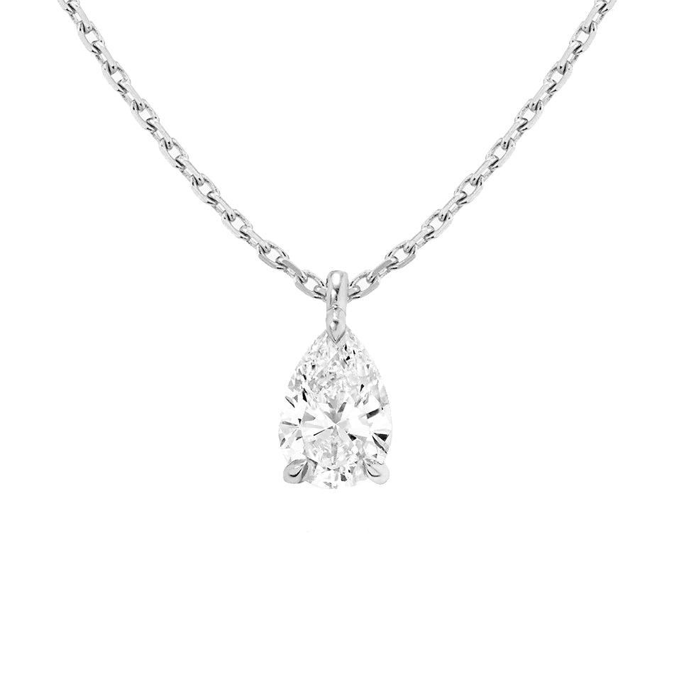 Classic drop necklace - silver