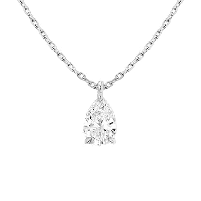 Classic drop necklace - silver