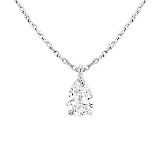Classic drop necklace - silver